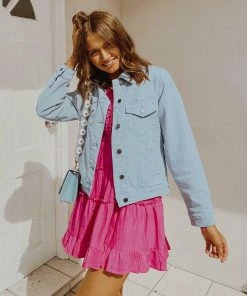 PAPER HEART Jackets & Coats Lovelle Denim Jacket - Sky