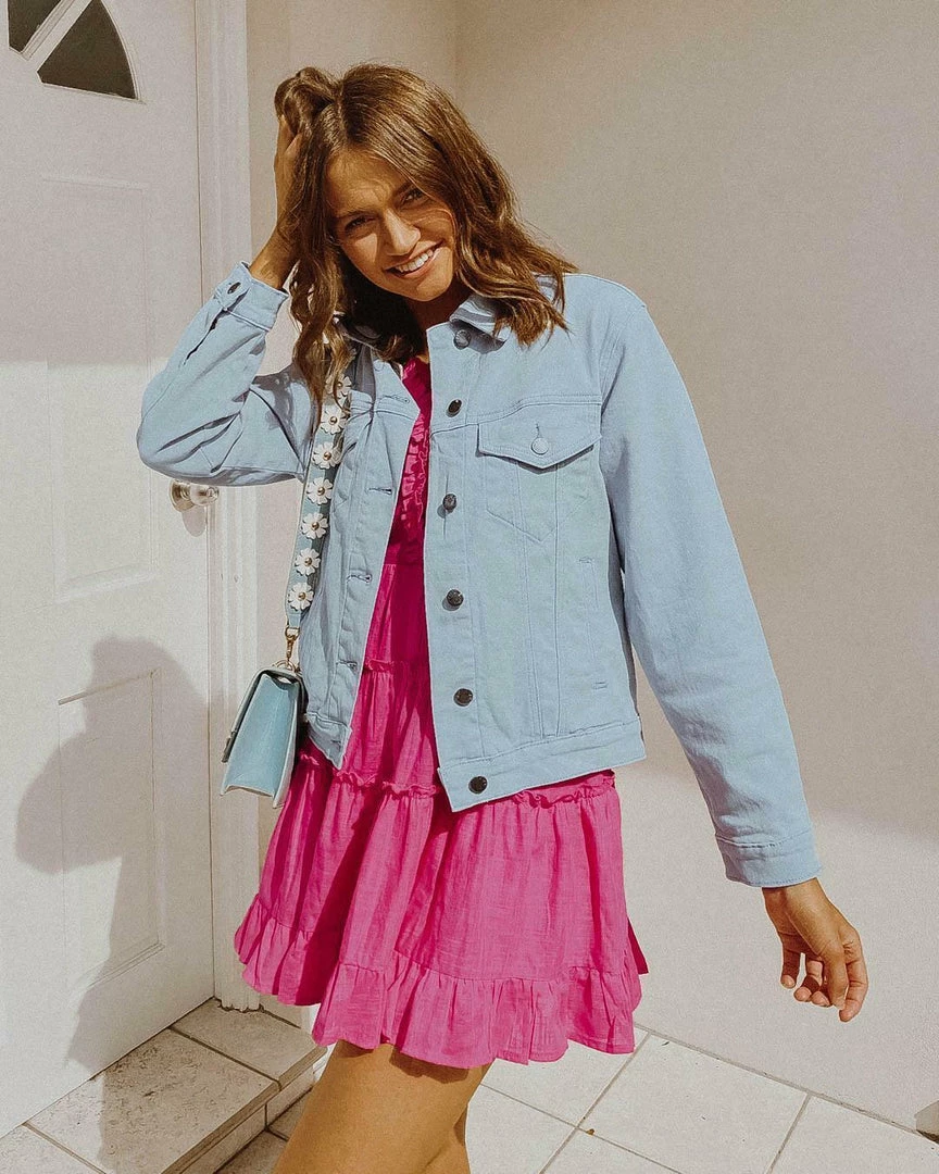 PAPER HEART Jackets & Coats Lovelle Denim Jacket - Sky 2 PAPER HEART Jackets & Coats Lovelle Denim Jacket - Sky