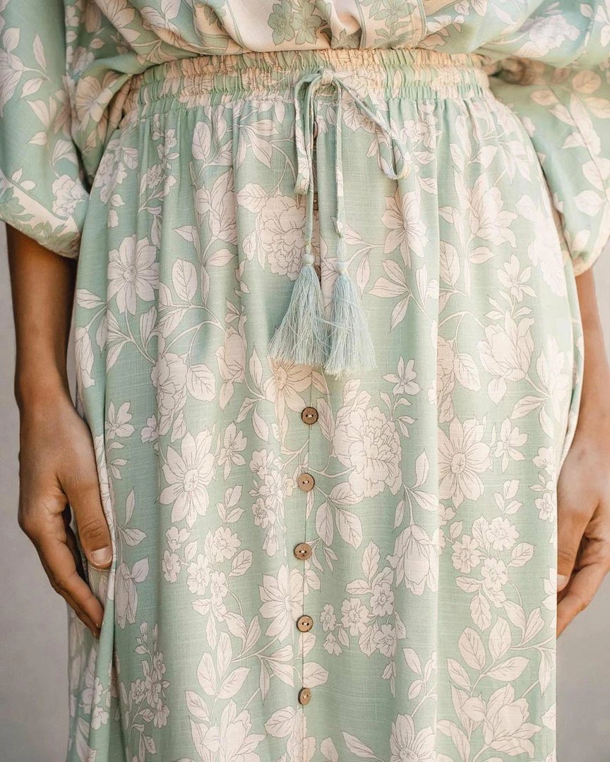 WHITE CLOSET Veronika Maxi Skirt - Sage Bottoms 6 WHITE CLOSET Veronika Maxi Skirt - Sage Bottoms