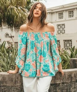 LABEL OF LOVE Tops Ariel Top - Mint Floral