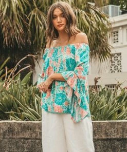 LABEL OF LOVE Tops Ariel Top - Mint Floral