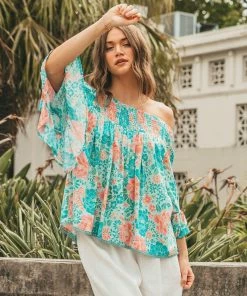 LABEL OF LOVE Tops Ariel Top - Mint Floral