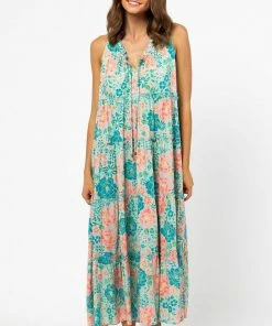 LABEL OF LOVE Ariel Maxi Dress - Mint Floral 19 LABEL OF LOVE Ariel Maxi Dress - Mint Floral