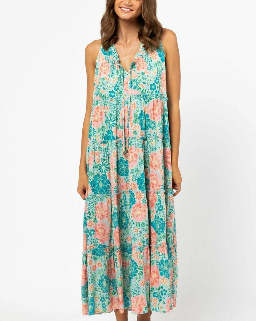 LABEL OF LOVE Ariel Maxi Dress - Mint Floral 10 LABEL OF LOVE Ariel Maxi Dress - Mint Floral