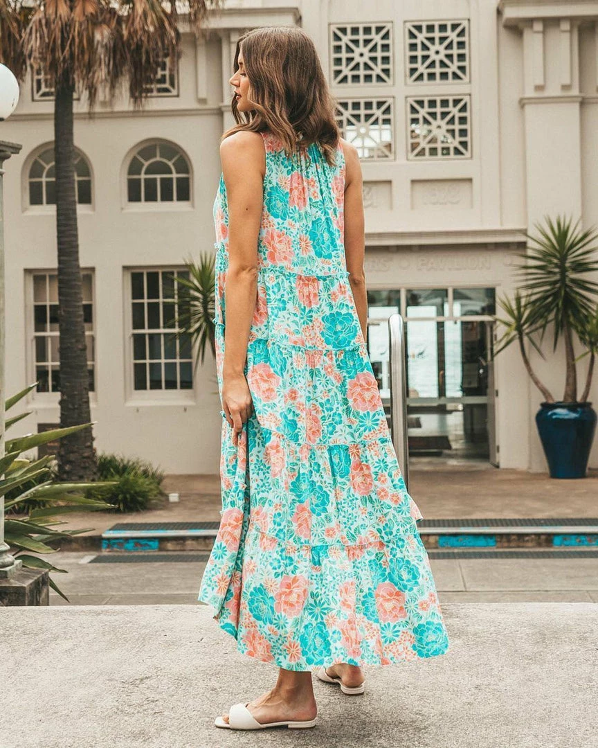 LABEL OF LOVE Ariel Maxi Dress - Mint Floral 8 LABEL OF LOVE Ariel Maxi Dress - Mint Floral