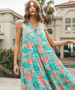 LABEL OF LOVE Ariel Maxi Dress - Mint Floral 16 LABEL OF LOVE Ariel Maxi Dress - Mint Floral