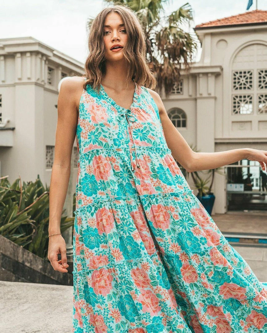 LABEL OF LOVE Ariel Maxi Dress - Mint Floral 7 LABEL OF LOVE Ariel Maxi Dress - Mint Floral