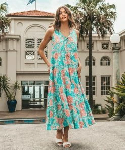 LABEL OF LOVE Ariel Maxi Dress - Mint Floral 13 LABEL OF LOVE Ariel Maxi Dress - Mint Floral