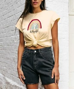 PAPER HEART Tops Be Beautiful Tee - Butter