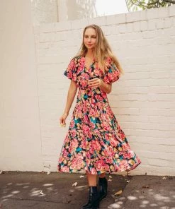 LABEL OF LOVE Dresses Gigi Midi Dress - Floral Bouquet 6 LABEL OF LOVE Dresses Gigi Midi Dress - Floral Bouquet