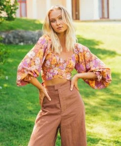 PAPER HEART Tops Annalise Top - Retro Floral 18 PAPER HEART Tops Annalise Top - Retro Floral