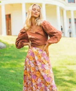 PAPER HEART Annalise Skirt - Retro Floral Bottoms