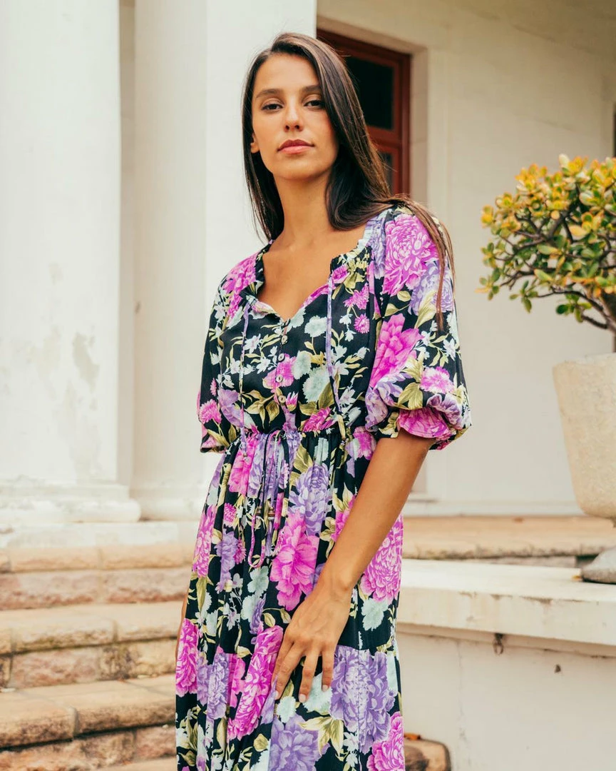 White Closet Tarni Maxi Dress - Purple Floral Dresses 6 White Closet Tarni Maxi Dress - Purple Floral Dresses