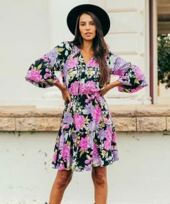 WHITE CLOSET Dresses Tarni Mini Dress - Purple Floral 11 WHITE CLOSET Dresses Tarni Mini Dress - Purple Floral