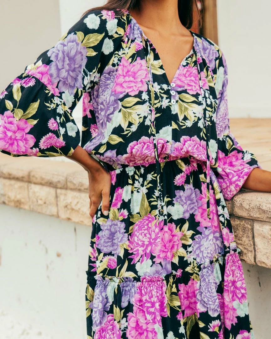 WHITE CLOSET Dresses Tarni Mini Dress - Purple Floral 5 WHITE CLOSET Dresses Tarni Mini Dress - Purple Floral