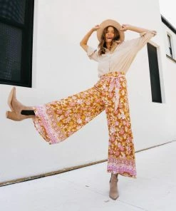 PAPER HEART Mairead Pants - Retro Floral Bottoms