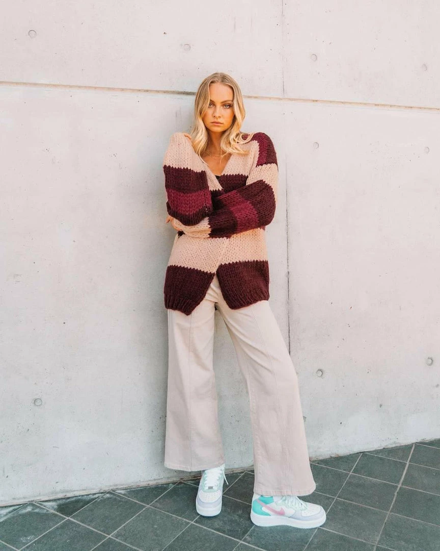 PAPER HEART Layara Cardigan - Wine Long Sleeve Tops 2 PAPER HEART Layara Cardigan - Wine Long Sleeve Tops