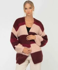 PAPER HEART Layara Cardigan - Wine Long Sleeve Tops 10 PAPER HEART Layara Cardigan - Wine Long Sleeve Tops