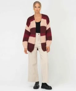 PAPER HEART Layara Cardigan - Wine Long Sleeve Tops 8 PAPER HEART Layara Cardigan - Wine Long Sleeve Tops