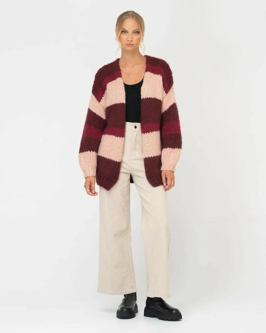 PAPER HEART Layara Cardigan - Wine Long Sleeve Tops 3 PAPER HEART Layara Cardigan - Wine Long Sleeve Tops