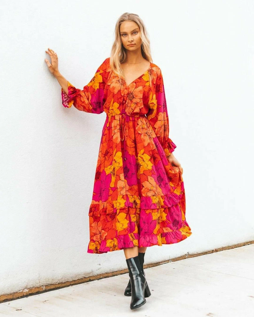 LABEL OF LOVE Dresses Soleil Maxi Dress - Sunburst 1 LABEL OF LOVE Dresses Soleil Maxi Dress - Sunburst