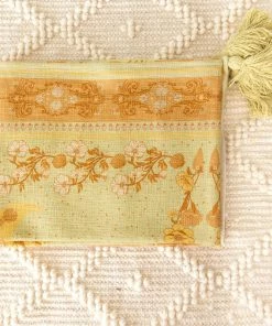 KAILANI THE LABEL All Home & Gift Oceania Throw Rug In Mint Green & Marigold Orange