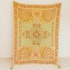 KAILANI THE LABEL All Home & Gift Oceania Throw Rug In Mint Green & Marigold Orange