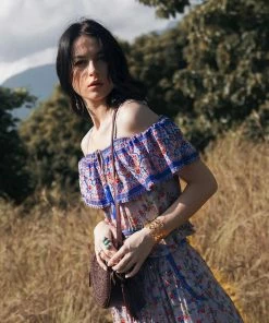 Tulle And Batiste Jolie Crop Top - Lavender Grey - Preorder