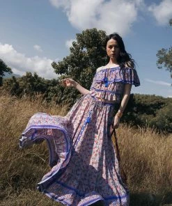 Tulle And Batiste Jolie Crop Top - Lavender Grey - Preorder