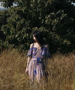 Tulle And Batiste Jolie Crop Top - Lavender Grey - Preorder