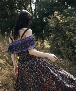 Tulle And Batiste Tops Jolie Crop Top - Moonless Night - Preorder