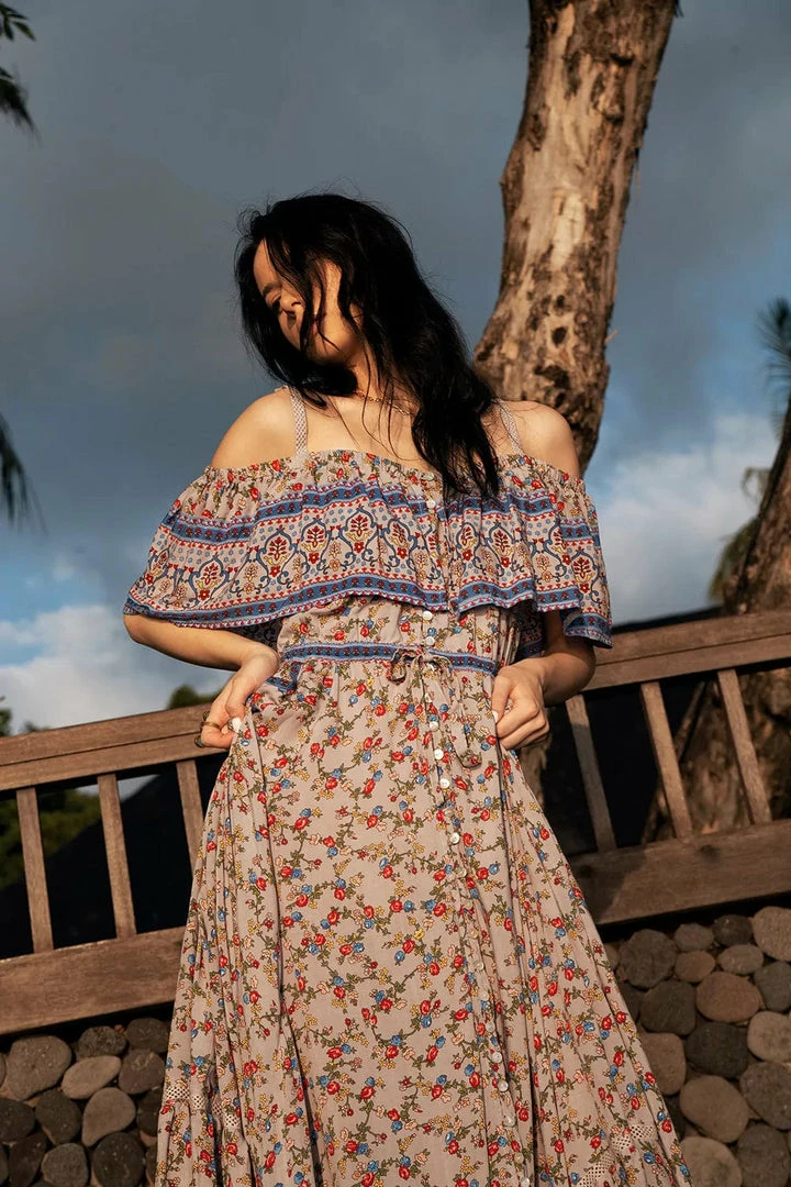 Tulle And Batiste Jolie Maxi Dress - Lavender Grey - Preorder 5 Tulle And Batiste Jolie Maxi Dress - Lavender Grey - Preorder