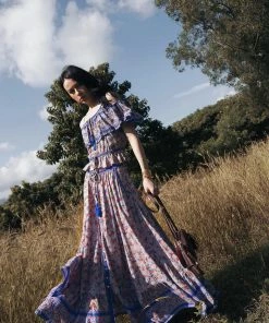 Tulle And Batiste Jolie Maxi Skirt - Lavender Grey - Preorder