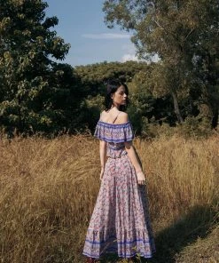 Tulle And Batiste Jolie Maxi Skirt - Lavender Grey - Preorder