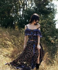 Tulle And Batiste Jolie Maxi Skirt - Moonless Night - Preorder