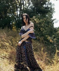 Tulle And Batiste Jolie Maxi Skirt - Moonless Night - Preorder