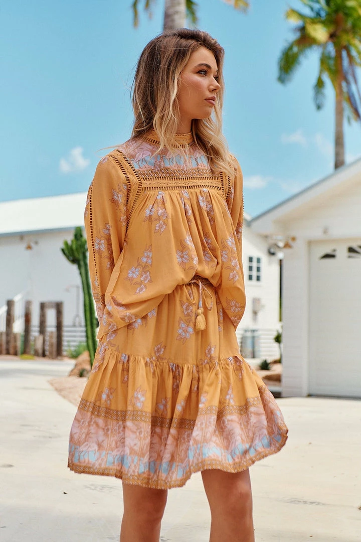 Jaase Mini Skirts Addie Mini Skirt - Mango Paper Crane 10 Jaase Mini Skirts Addie Mini Skirt - Mango Paper Crane