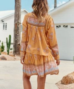 Jaase Mini Skirts Addie Mini Skirt - Mango Paper Crane 25 Jaase Mini Skirts Addie Mini Skirt - Mango Paper Crane