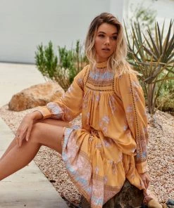 Jaase Mini Skirts Addie Mini Skirt - Mango Paper Crane 26 Jaase Mini Skirts Addie Mini Skirt - Mango Paper Crane