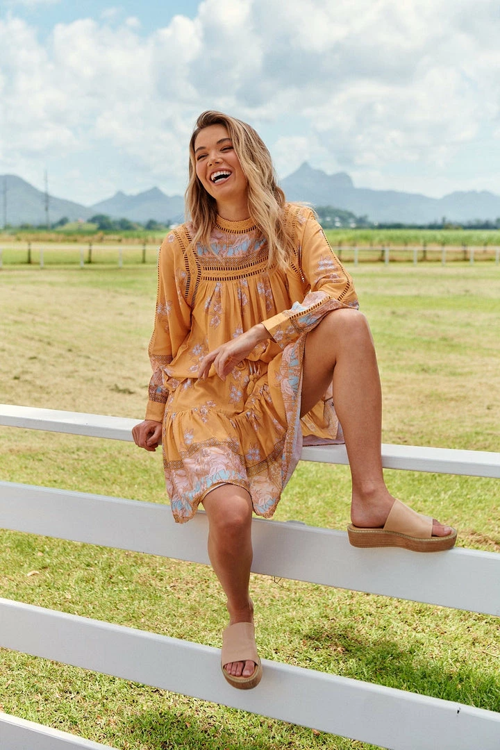 Jaase Mini Skirts Addie Mini Skirt - Mango Paper Crane 14 Jaase Mini Skirts Addie Mini Skirt - Mango Paper Crane