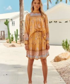 Jaase Mini Skirts Addie Mini Skirt - Mango Paper Crane