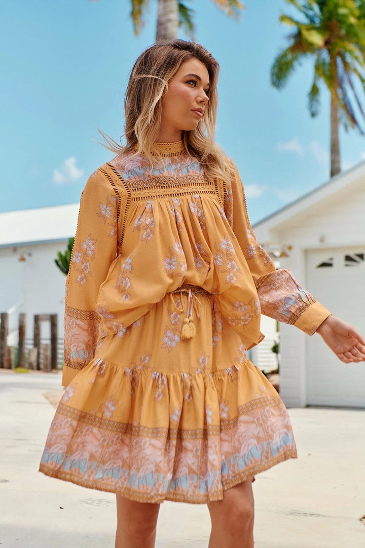 Jaase Mini Skirts Addie Mini Skirt - Mango Paper Crane 9 Jaase Mini Skirts Addie Mini Skirt - Mango Paper Crane