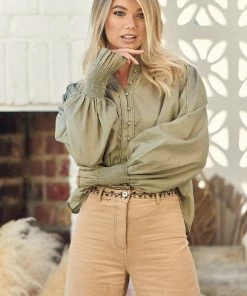 Jaase Tops Archie Top - Khaki