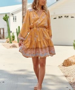 Jaase Bali Mini Dress - Mango Paper Crane Dresses