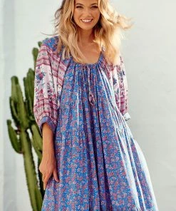 Jaase Blossom Midi - Blu Dresses