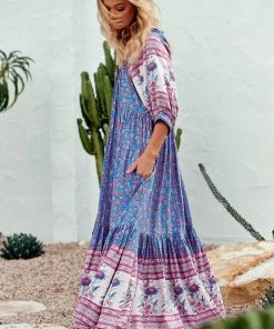 Jaase Blossom Midi - Blu Dresses