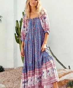 Jaase Blossom Midi - Blu Dresses