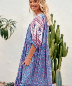 Jaase Blossom Midi - Blu Dresses