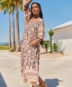 Jaase Dresses Blossom Midi Dress - Quartz