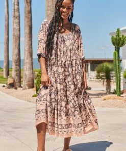 Jaase Dresses Blossom Midi Dress - Quartz